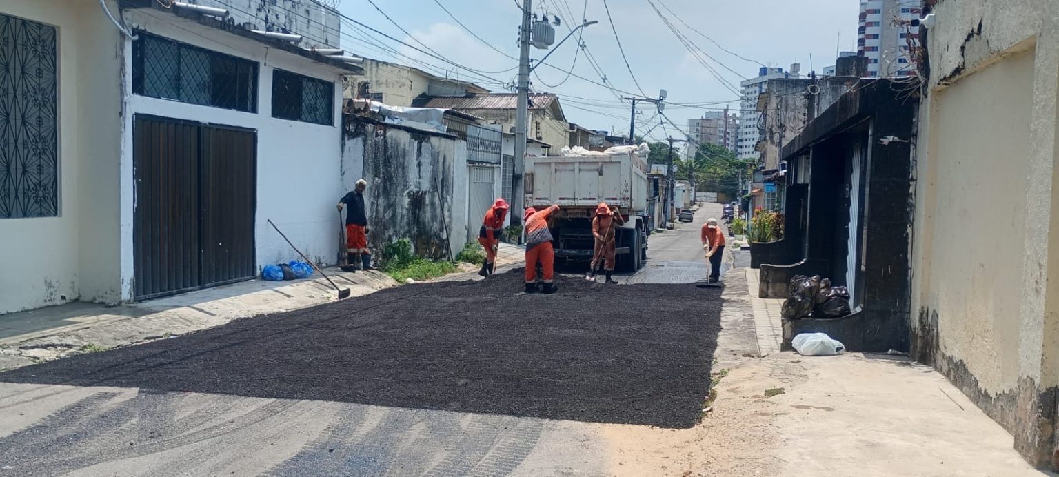Recuperação asfáltica na rua Wilson de Castro em Manaus é concluída e libera a via para circulação