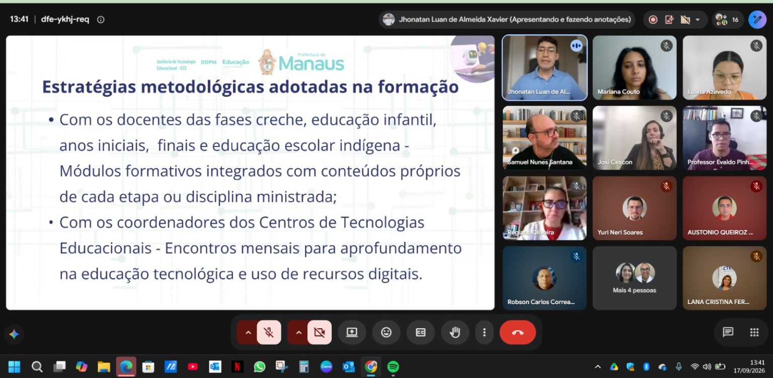 Manaus apresenta formação continuada sobre inteligência artificial para professores da rede municipal em encontro nacional