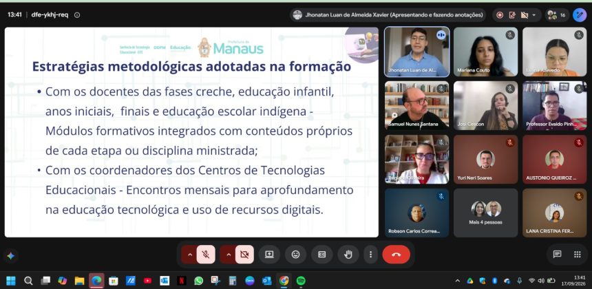 Manaus apresenta formação continuada sobre inteligência artificial para professores da rede municipal em encontro nacional
