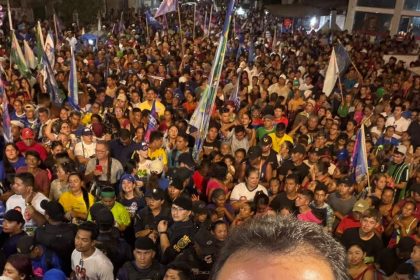 Marcellus Campêlo percorre o Baixo Amazonas e é recebido com festa e carreata por onde passa