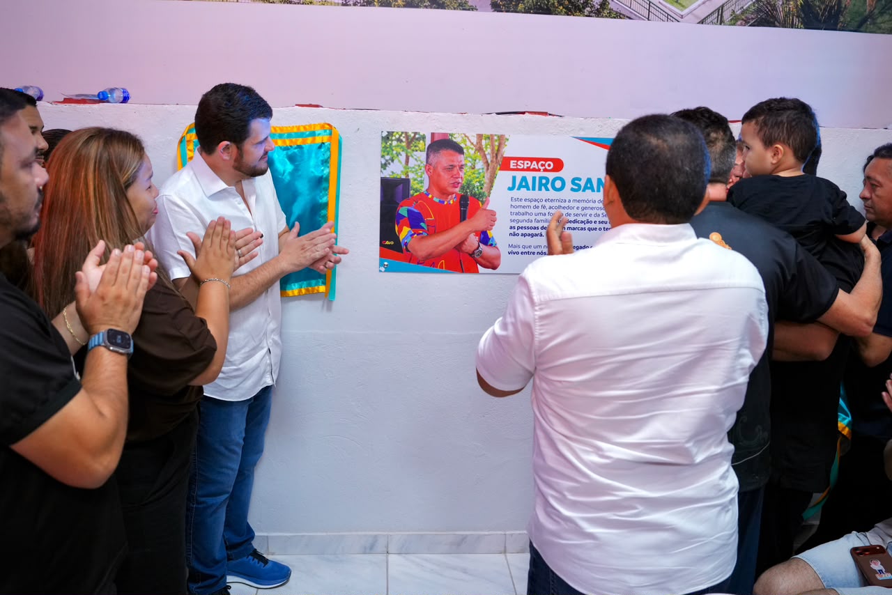 Renato Junior inaugura Espaço Jairo Santos no terceiro andar do Complexo do Saber da Semulsp em Manaus