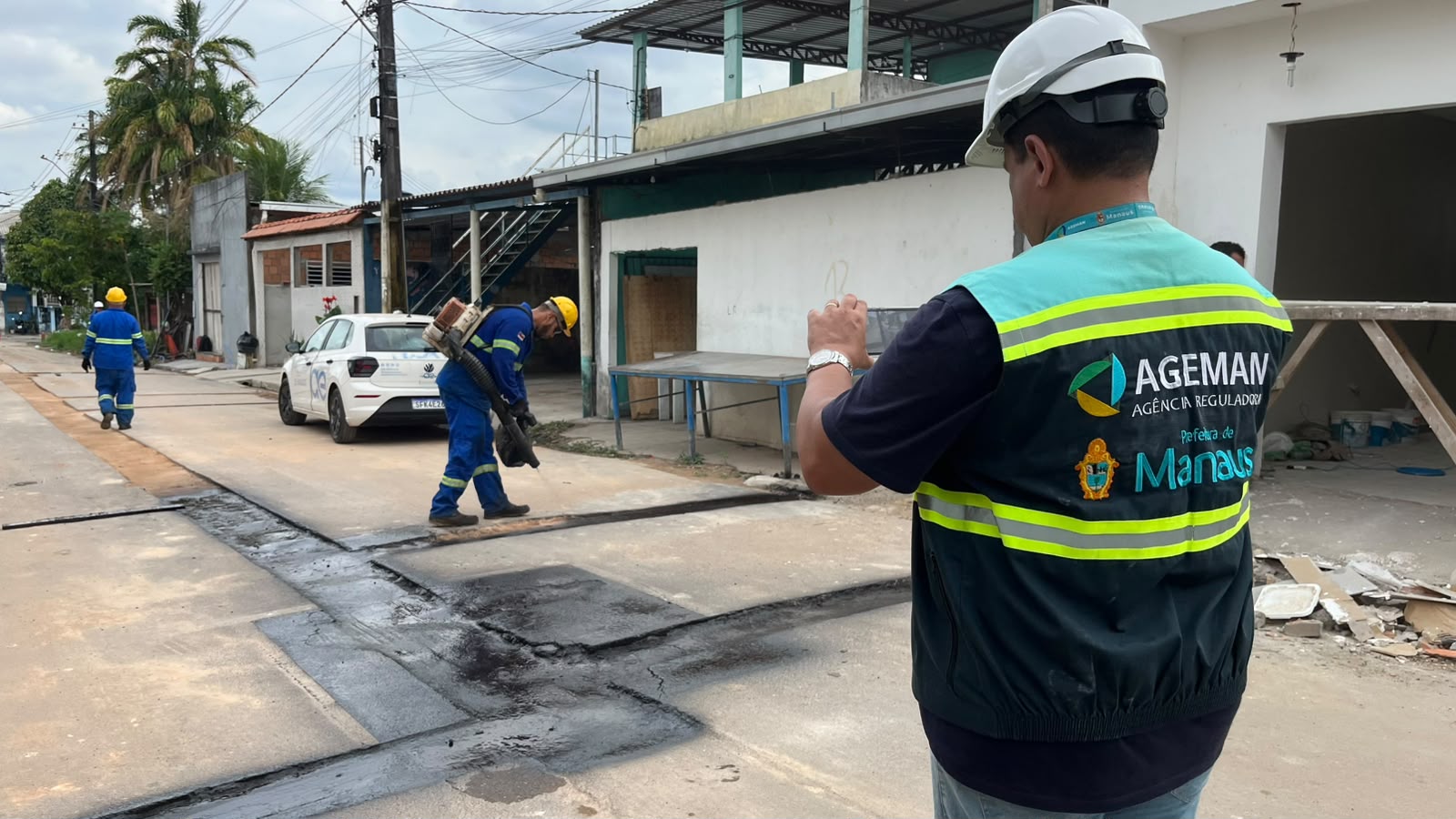 Prefeitura de Manaus monitora ampliação da rede de abastecimento de água no Lago Azul com 15 mil metros e atendimento a mais de 5 mil pessoas