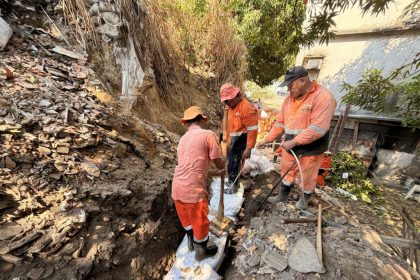 Prefeitura de Manaus inicia contenção de erosão no Centro Histórico com técnica Rio Rap para proteger talude
