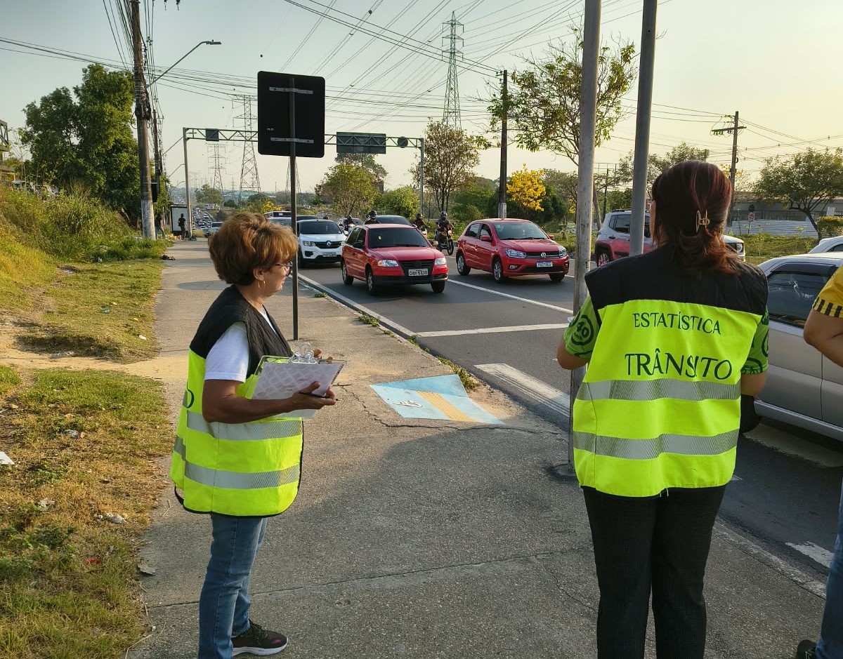 Pesquisa volumétrica de veículos e pedestres em Manaus orienta medidas para melhorar o trânsito