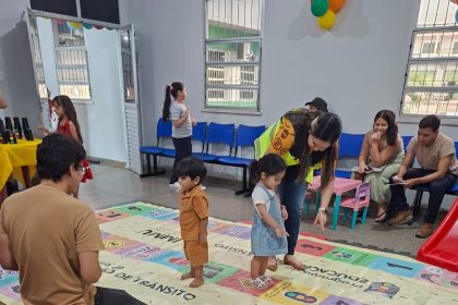 Educacao no transito envolve 31 crianças em acao do IMMU no Caic Dr. Edson Melo em Manaus
