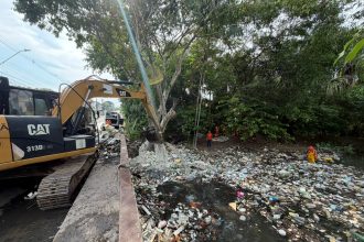 Prefeitura de Manaus realiza limpeza do igarapé no conjunto Senador João Bosco para desobstruir fluxo e reduzir riscos