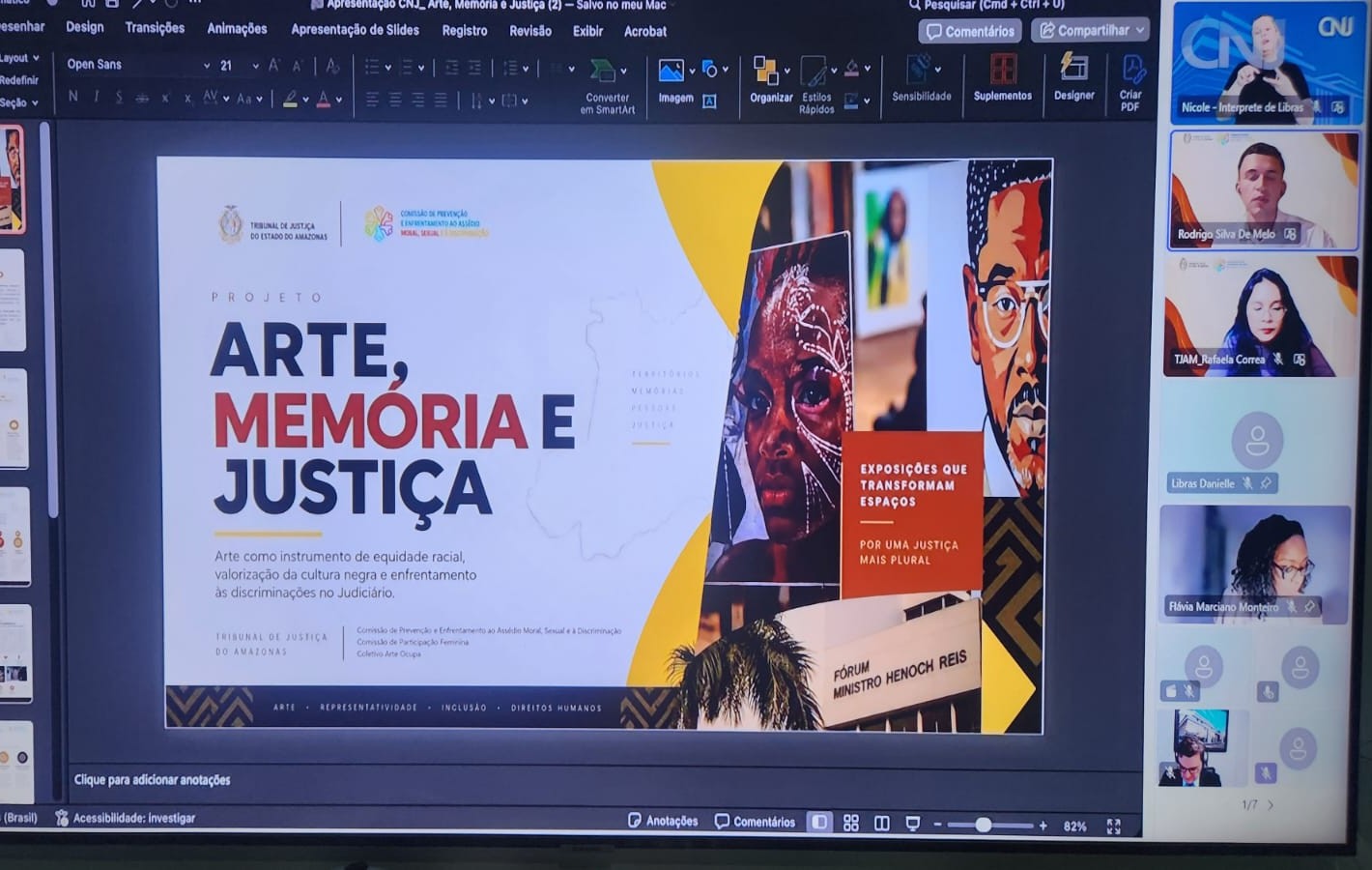 Projeto Arte, Memória e Justiça do Tribunal de Justiça do Amazonas é apresentado na 32.ª edição do Disseminando Boas Práticas do CNJ