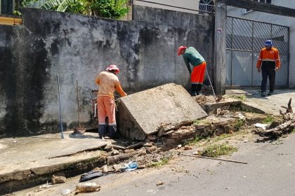 Prefeitura de Manaus inicia manutenção da drenagem na rua Arthur Virgílio no bairro Vila da Prata